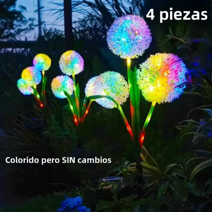 Luces Solares Para Jardín De Diente De León LED Luces De Cebolla Colorada Para Decoración De Patio Camino Y Césped - 1