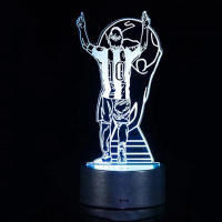 Luz Nocturna LED 3D Anime Característica De Fútbol Lionel Messi Decoración De Hogar Para Fanáticos Regalo De Navidad - details 1