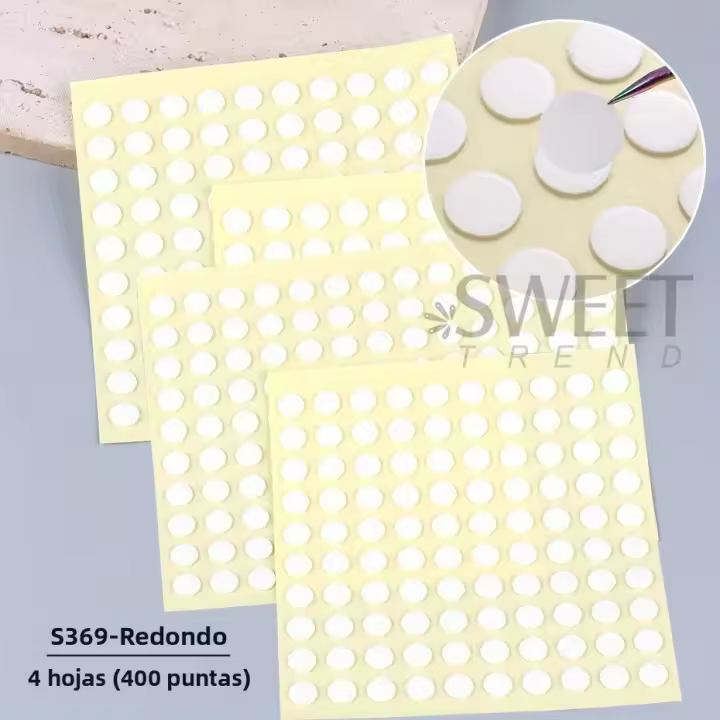 Cinta Adhesiva Doble Cara Transparente Para Uñas 400 Piezas Base De Jalea Para Practica Y Fijación De Uñas Herramienta De Manicura - 1