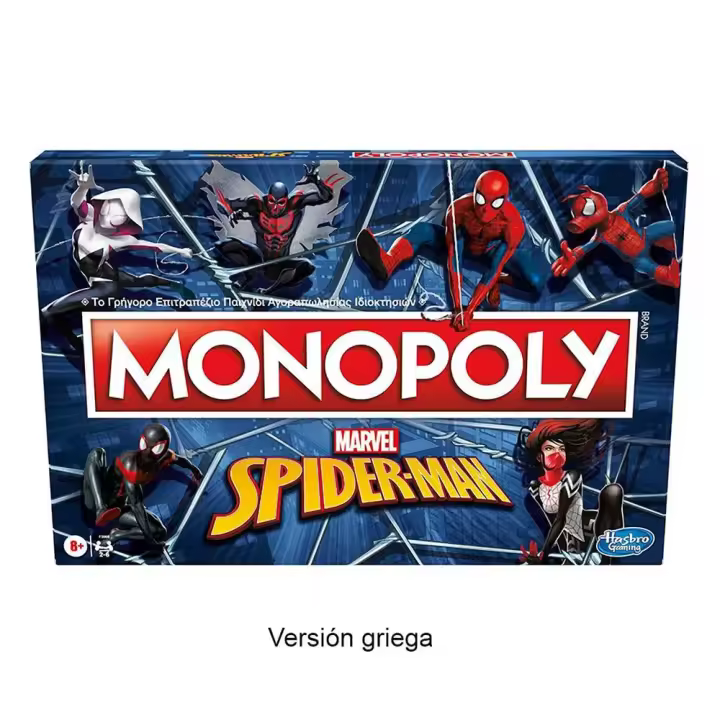 Hasbro Gaming Juego De Mesa Monopoly Spiderman Griego - 1