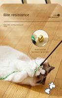 Juguete Interactivo Para Gatos Con Plumas Y Cinta De Satén Con Campana Varita Telescopio Para Divertir a Los Gatos Y Gatitos Accesorios Para Gatos - details 3