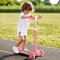 AIYAPLAY Patinete para Niños de 2-6 Años Patinete Infantil Patinete con 3 Ruedas Luces LED Altura Ajustable Carga 25 kg 52x29x63-76 cm - details 1