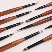 Set De Pinceles Para Arte De Uñas 12Pcs Liner Pincel Para Pintura De Uñas Acrílico UV Gel Ombre Manicure Espátula Herramienta Poli - details 1