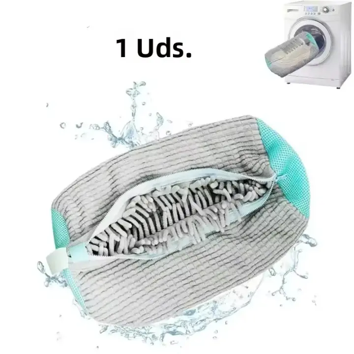 Bolsa De Limpieza Para Zapatillas 2/1PCS Malla De Enchufe Con Cierre De Cremallera No Abrosiva Para Máquina De Lavar Zapatos - 1