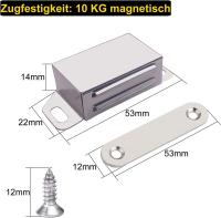 Imán para Puerta de armaria con Cierres magnético - Imanes para Puerta con cerradura magnética Cierrapuertos Imán para Arario Imán para armarario, Maple inoxidable 10 kg Imanes Fuertes para muebles Puertas Cajones Balcón Puerta Muebles (4 piezas) - details 0