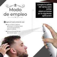 Barber Shop Europe - Spray Fijador Fibras Capilares 200 ml - Laca Sin Gas Ecologica Enriquecida con Aceite de Ricino - Spray Fijador Pelo Hombre y Mujer Concentrado - Laca Pelo Profesional para Fijar Fibra Capilar. - details 2