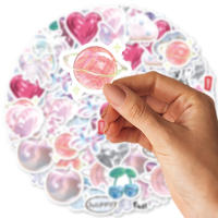 46pcs Pegatinas De Balón De Amor Graffiti Lindo Para Decorar Cuaderno Taza Diario Maleta Guitarra Juguete Clásico Scrapbook DIY Adhesivo De Papel Sintético - details 4