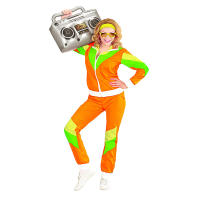 Disfraz Chándal naranja años 80s hippie adulto unisex - details 0