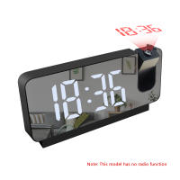Reloj De Alarma Digital LED Con Proyector De Tiempo Y Radio FM Función Snooze Y Despertar Doble USB Estilo De Mesa Geométrico - details 15