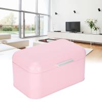 Caja De Almacenamiento Para Pan Rosa En Hierro Organizador Retro No Tóxico Accesorios De Cocina Contenedor Para Pan - details 2