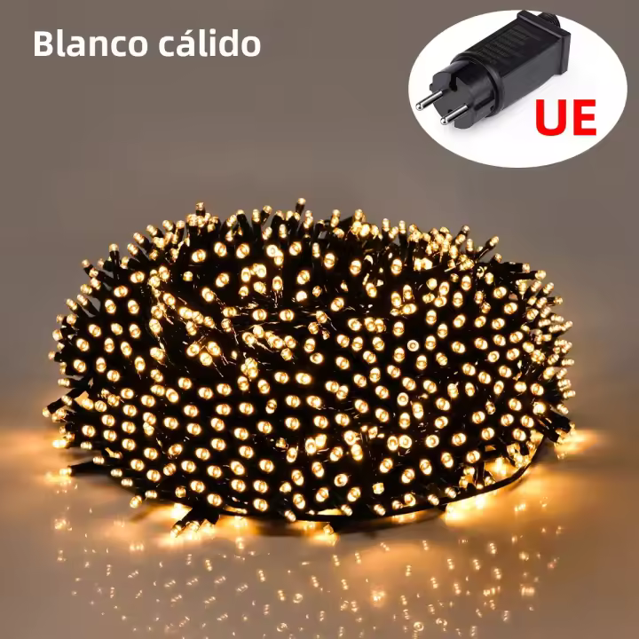 Luces LED De Navidad 50M 100M 24V Cadena De Luces Impermeable Para Exterior Jardín Decoración De Hogar Y Fiesta De Año Nuevo Multicolor Blanco Cálido - 1