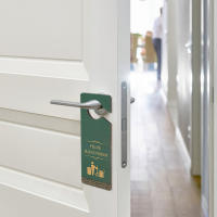 1pc Lección De No Disturbar Para Habitación De Maquillaje Signo Colgante De Madera Doble Cara Rojo Y Verde Para Puerta De Casa Oficina Hotel - details 5