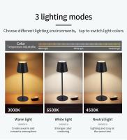 Lámpara De Mesa Recargable LED Con Interruptor Táctil Y Luz Dimmer De 3 Niveles Para Decoración De Oficina Y Dormitorio - details 4