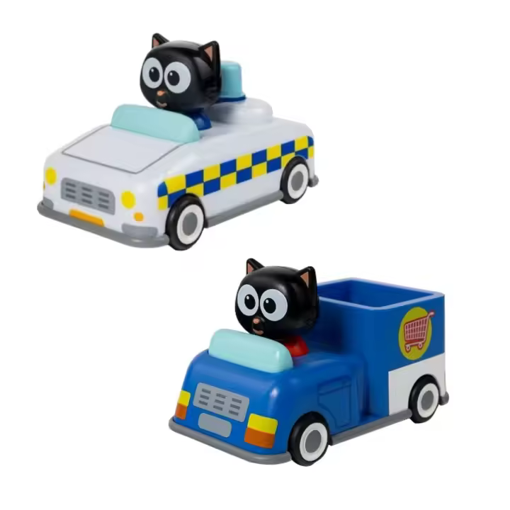 BANDAI - PACK 2 mini coches Milo - Policeman Car y Delivery Van - Para Mayores de 16 meses - 1