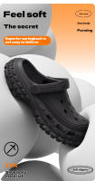 Zapatillas De Hombre Eva Con Suela Gruesa Perforadas Antideslizantes Y Odor Proof Zapatos Para Parejas Aumento De Altura Regalos - details 3