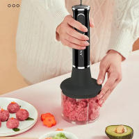 Procesador de alimentos multifuncional enchufable de 400 W, batidora de mano electrónica desmontable, 4 combinaciones, molido rápido de carne, cuchilla para mezclar - Marca Sokany - details 1