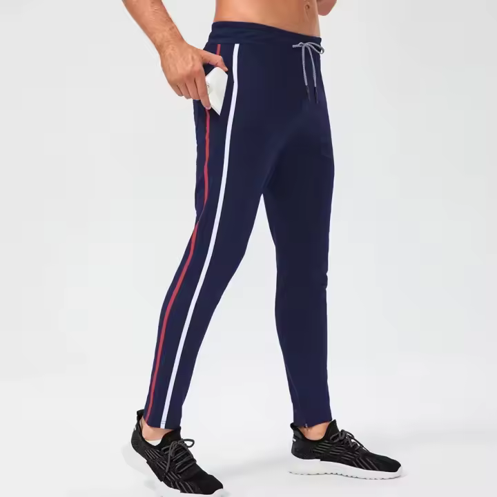 Pantalones De Running Para Hombre Ajustados Fitness Workout Sweatpants Deportivos Con Cierre De Cordón Trousers De Jogging - 1