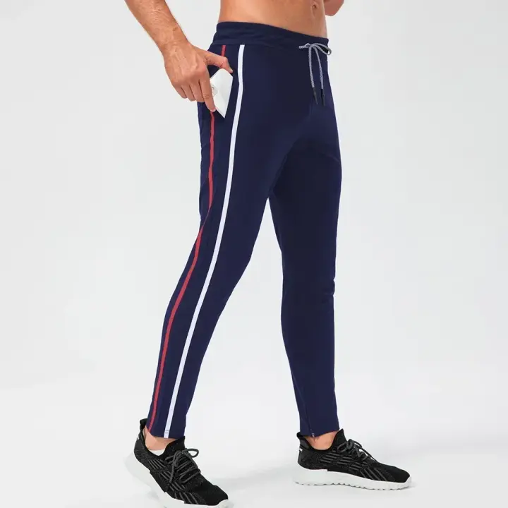 Pantalones De Running Para Hombre Ajustados Fitness Workout Sweatpants Deportivos Con Cierre De Cordón Trousers De Jogging - 1