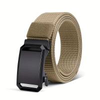 Cinturón Táctico Para Hombres Con Hebilla Automática Y Correa De Lona Casual Deporte Al Aire Libre Trabajo Exterior - details 2