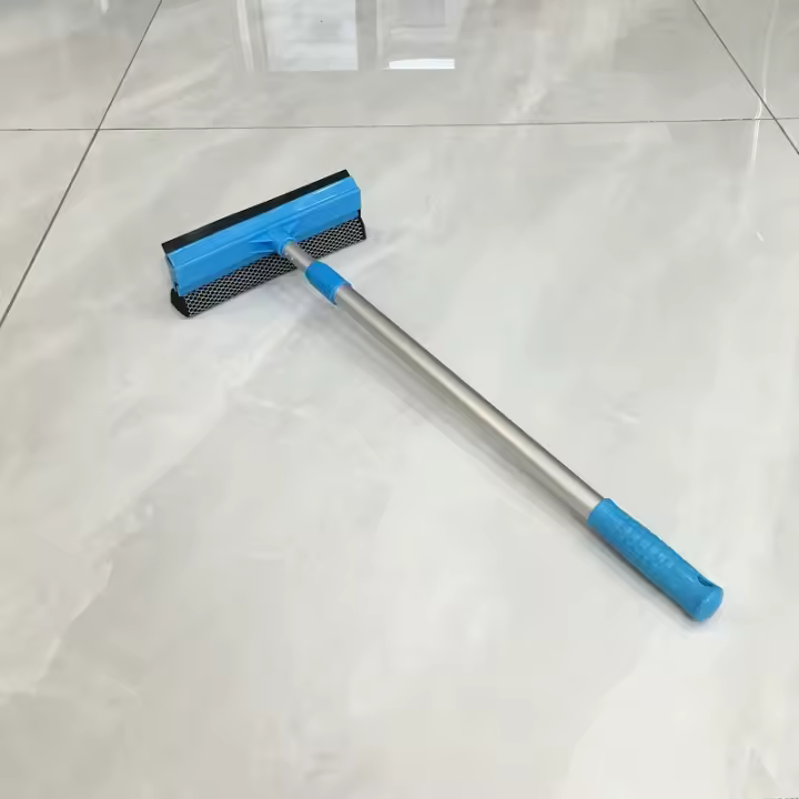 Cepillo De Limpieza Para Ventanas Doble Cara Con Mango Ajustable Herramienta Doméstica Eco-amigable De Aluminio Para Limpieza De Ventanas - 1