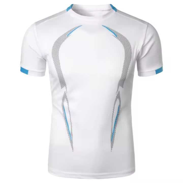 Camiseta De Verano Para Hombre Transpirable Y Ligera Con Secado Rápido Para Gimnasio Y Correr Tops De Entrenamiento Casual De Cuello Redondo - 1