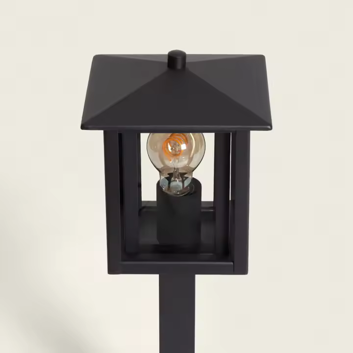 Ledkia Baliza Exterior Superficie Pie 50cm Acero Inoxidable Awala Negro - 1