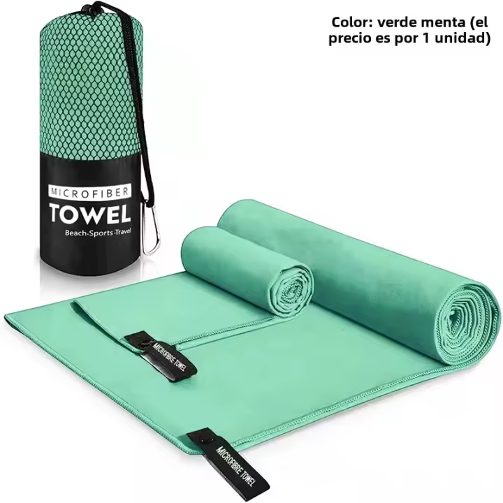 Toalla Deportiva Secado Rápido 40x80/76x152CM Azul Gris Verde Naranja Para Natación Gimnasio Camping Correr Playa Toalla De Lavado - 1
