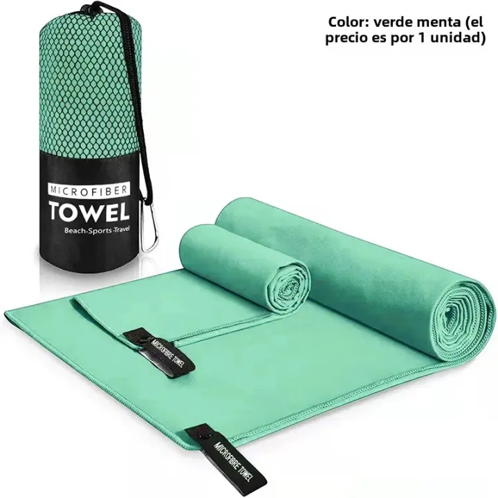 Toalla Deportiva Secado Rápido 40x80/76x152CM Azul Gris Verde Naranja Para Natación Gimnasio Camping Correr Playa Toalla De Lavado - 1