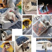 Casa De Gato Kawaii Grande Almohadilla Desmontable Para Adultos Con Cubierta Removible Comodidad Y Alimento Lindo Suministros Para Mascotas - details 1