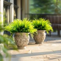 8pcs Plantas Artificiales De Ferne Persa Decoración De Habitaciones Interiores Y Jardines Falsas Hojas Verdes Ajustables Para Bodas Y Fiesta - details 8