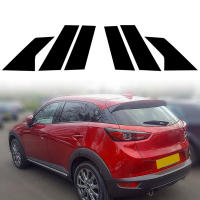 6pcs Adornos De Puerta Y Ventana Para Mazda CX-3 2016-2022 Pegatinas De Cubierta De Estructura Negra Brillante Accesorios De Estilo De Cromo - details 14