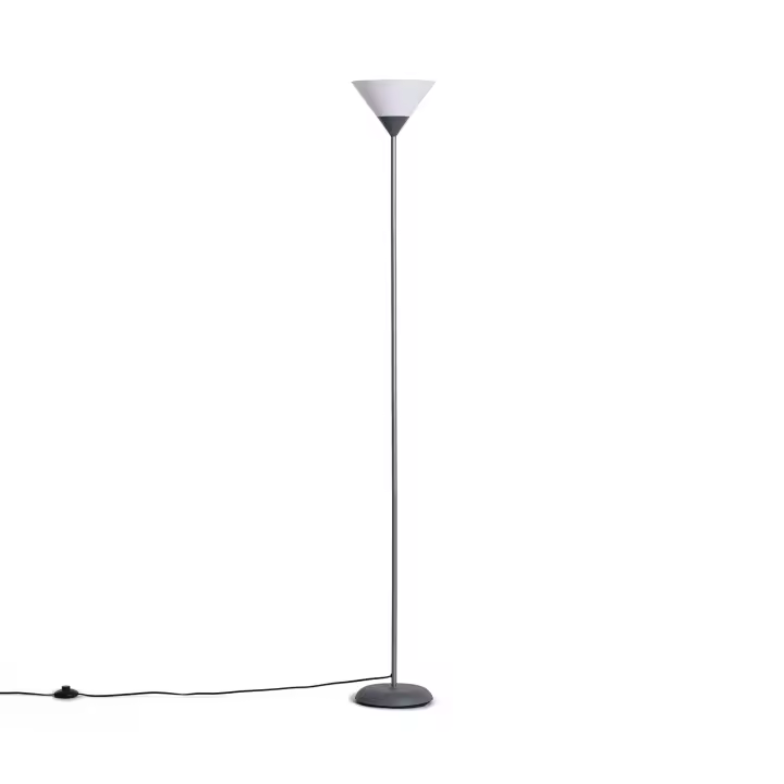 LEDKIA LIGHTING - Lámpara de Pie Metal Ander | Diseño Elegante y Clásico | Soporte para Bombilla LED E27 | Ideal para Salón, Dormitorio, Oficina | Altura 178 cm, Gris, Metal - 1