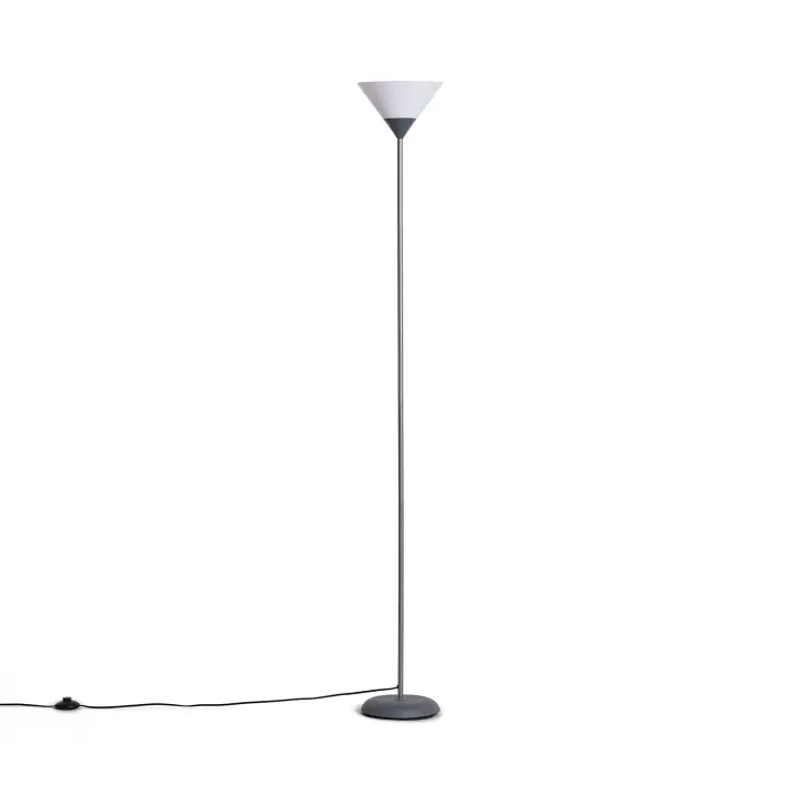 LEDKIA LIGHTING - Lámpara de Pie Metal Ander | Diseño Elegante y Clásico | Soporte para Bombilla LED E27 | Ideal para Salón, Dormitorio, Oficina | Altura 178 cm, Gris, Metal - 1