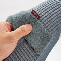 Zapatillas De Casa Para Mujer Invierno Antideslizantes Algodón Cálidas Plush Para Parejas Zapatos Internos Transpirables Talla Verdadera - details 6