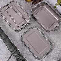 Caja De Almuerzo De Titanio Para Camping 800ml Caja De Alimentos Rectangular De Portátil Con Cierre Para Exteriores - details 3