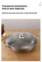 Tapa De Vidrio Templado Redonda Con Borde De Acero Inoxidable Chef Cubierta De Olla Versátil Para Fritura En Casa Resistente a Ralladuras Y Roturas - details 1