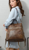 Mochila 3 en 1 para mujer, bolso de hombro femenino, Vintage, de cuero suave, Mochila de viaje de lujo para niña - details 4