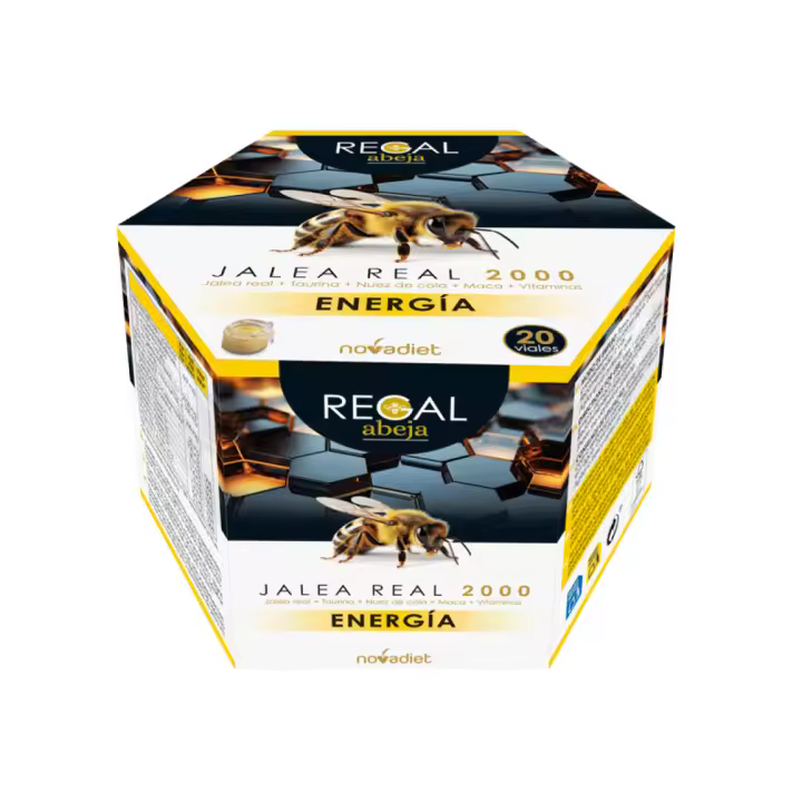 Novadiet Jalea Real 2000 Energía 20 viales con  jalea real, taurina, extracto de nuez de cola, vitaminas - 1