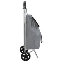 Carro de Compras vidaXL con Ruedas Gris 35 L - details 0