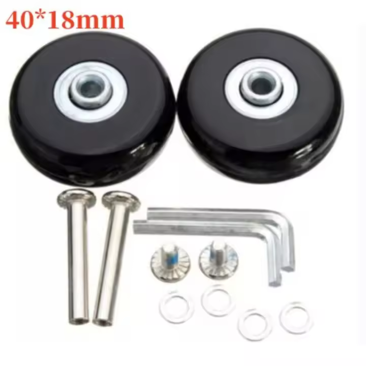 Kit De Repuesto Para Ruedas De Maleta De Viaje 2x Diámetro 40mm/50mm/60mm Accesorios De Banda De Viaje Piezas De Reparación De Ruedas De Equipaje - 1