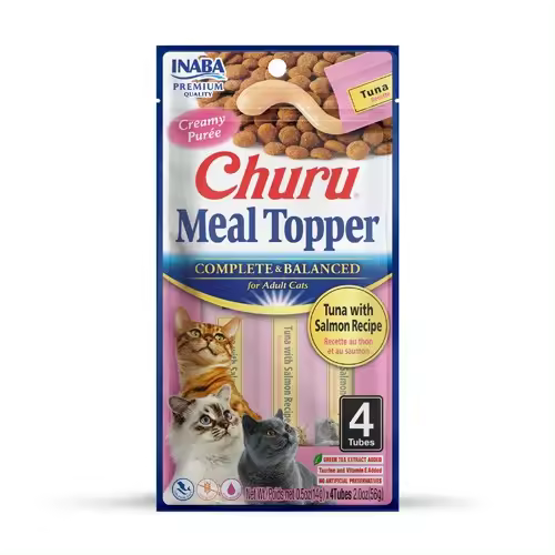 Churu Meal Topper GATO Receta de Atún y Salmón (12 uds. de 4 x 14 g) - 1