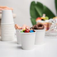 100PCS Vaso De Papel Desechable Blanco Mini Para Probar Café Supermercado Restaurante Tienda De Café Hotel Vaso De Mascarilla De Café Comprimido - details 6