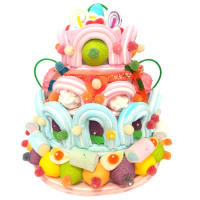 DULCEALMACEN Tarta Clásica de Nubes y Gominolas de Colores 4 Pisos para Eventos Especiales - details 0