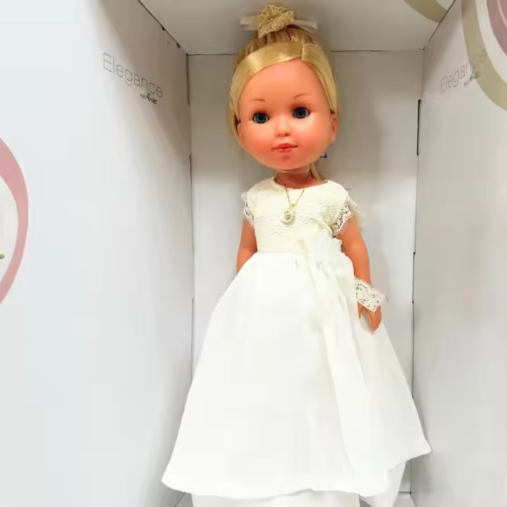 Muñeca de comunión rubia con lazo blanco 60294 ARIAS - 1