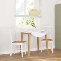 vidaXL Sillas de comedor con cojines 2 uds madera maciza marrón caucho en color Marrón y claro/Blanco y gris/Natural y claro y más | cómodas modernas ergonómicas para comedor cocina salón hogar - details 4