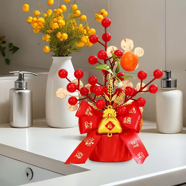 Arbol De La Suerte Artificial Para Decoración Del Año Lunar Chino Regalo Para Fiesta Del Año Nuevo China Decoración De Oficina Cumpleaños Graduación Boda Adorno De Casa - 1