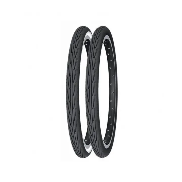 Michelin - Cubierta para bicicleta Diabolo City 20x1.75 blanca/negra, ideal para uso urbano y ciudad, resistente y duradera, compatible con ruedas de 20 pulgadas - 1