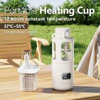 Calentador de leche de control de temperatura, taza de calefacción portátil con pantalla LCD 37 ° C - 55 ° C calentador de agua, para leche materna instantánea, leche de fórmula, 12 onzas de gran capacidad - details 1