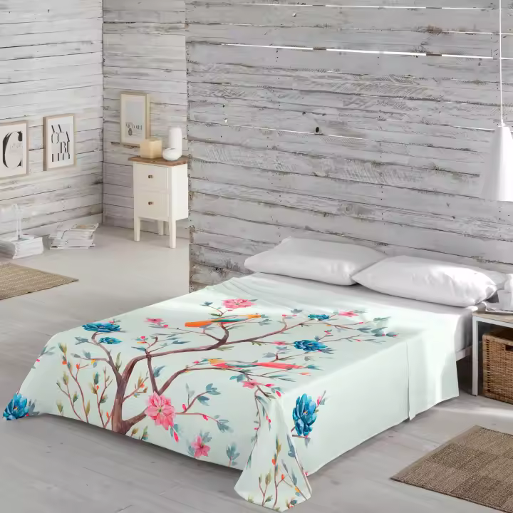 ICEHOME - Juego de sábanas Estampadas 2/3 piezas - Algodón Extra Suave - Fabricado en España - Cama 90/135/150/180 – AMALIA - 1