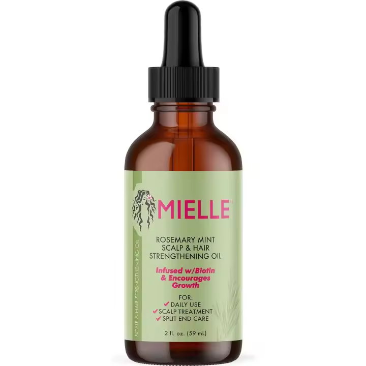 Bellas Extensiones- MIELLE ROSEMARY MINT SCALP & HAIR STRENGTHENING OIL 59ML.Mielle Aceite fortalecedor del cuero cabelludo de romero y menta con biotina y aceites esenciales, tratamiento de puntas abiertas, crecimiento y sequedad, todo tipo de cabello - 1